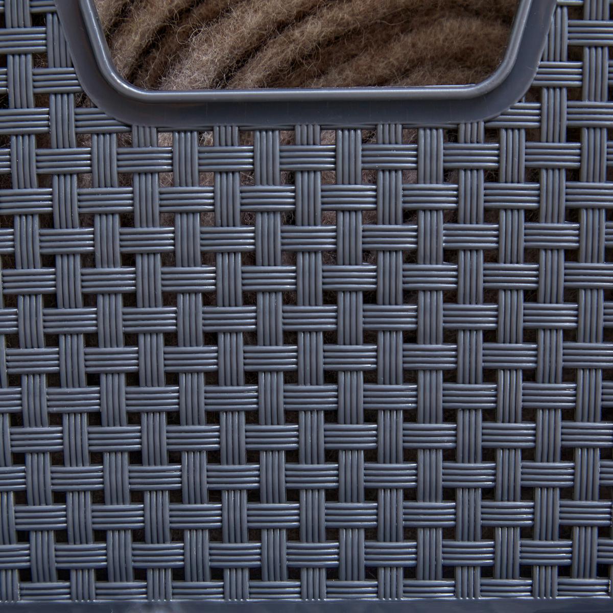 Fiókos Tároló Rattan - antracit/fehér, Basics (24,1/29,6/33cm) - Ondega