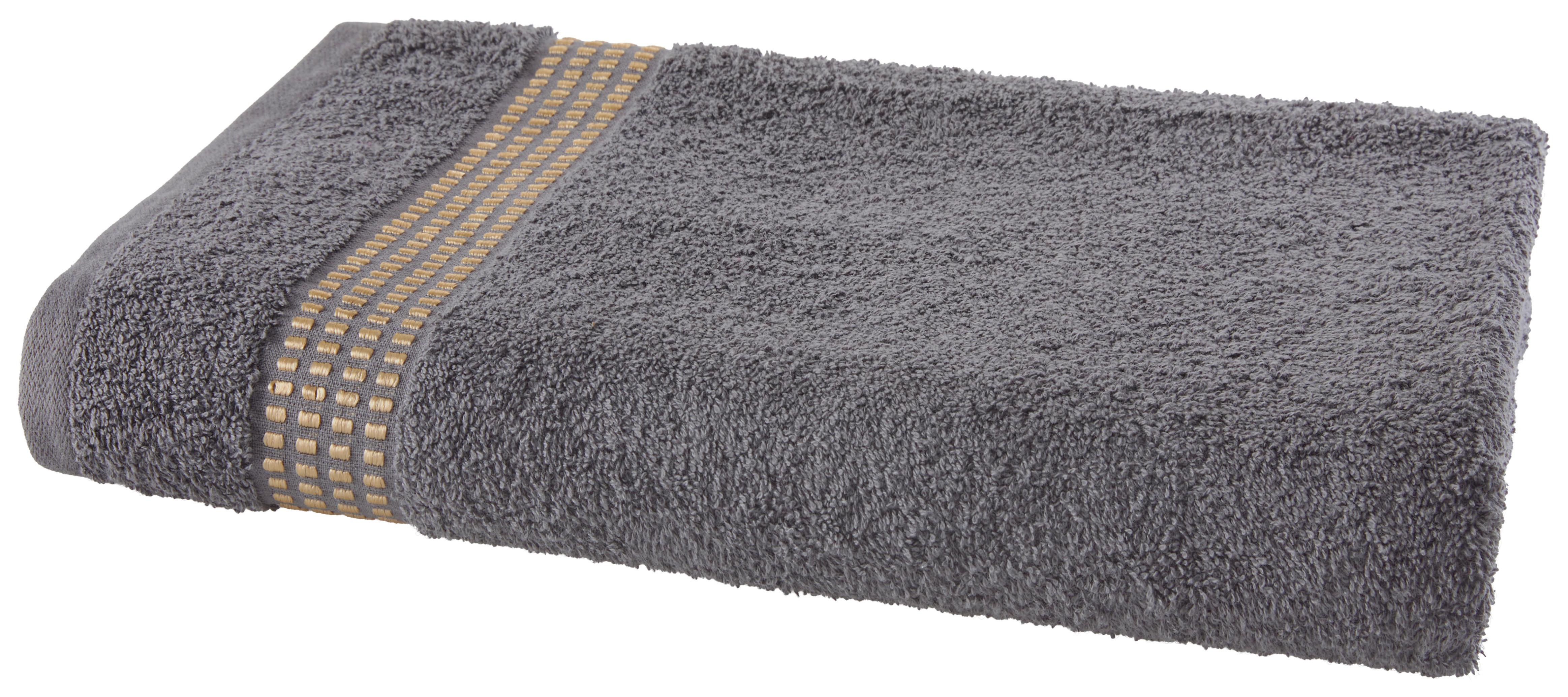 HANDTUCH AUREA - Anthrazit, ROMANTIK / LANDHAUS, Textil (50/100cm) - Ondega