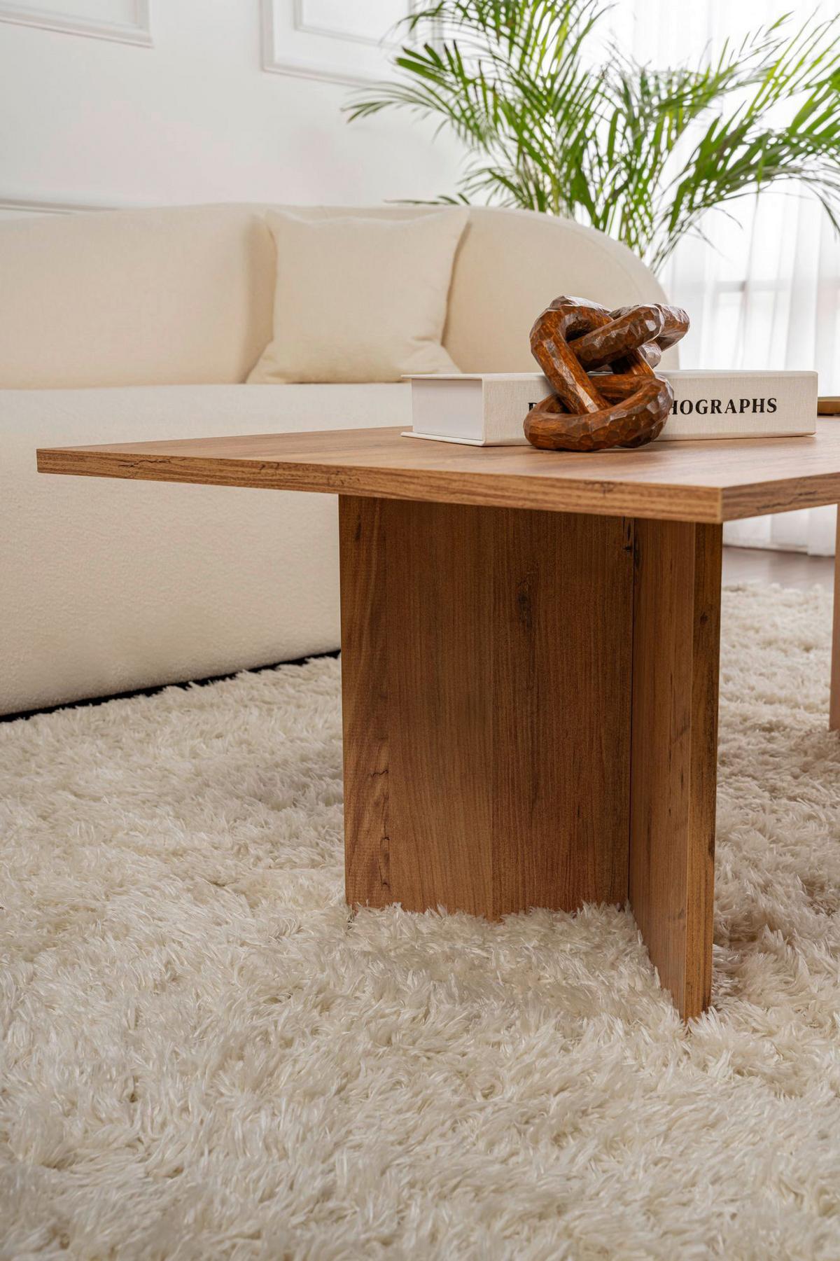 Couchtisch Sabin Pinienfarben B: 119cm - Pinienfarben, Design, Holzwerkstoff (119/40/60cm) - MID.YOU
