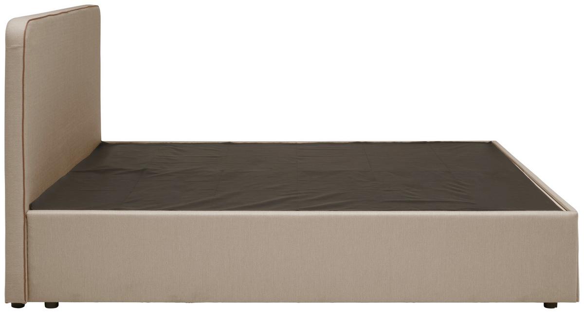 Boxbett Mit Topper 160x200 Cm Anton Beige - Beige, KONVENTIONELL, Holz/Textil (160/200cm) - P & B