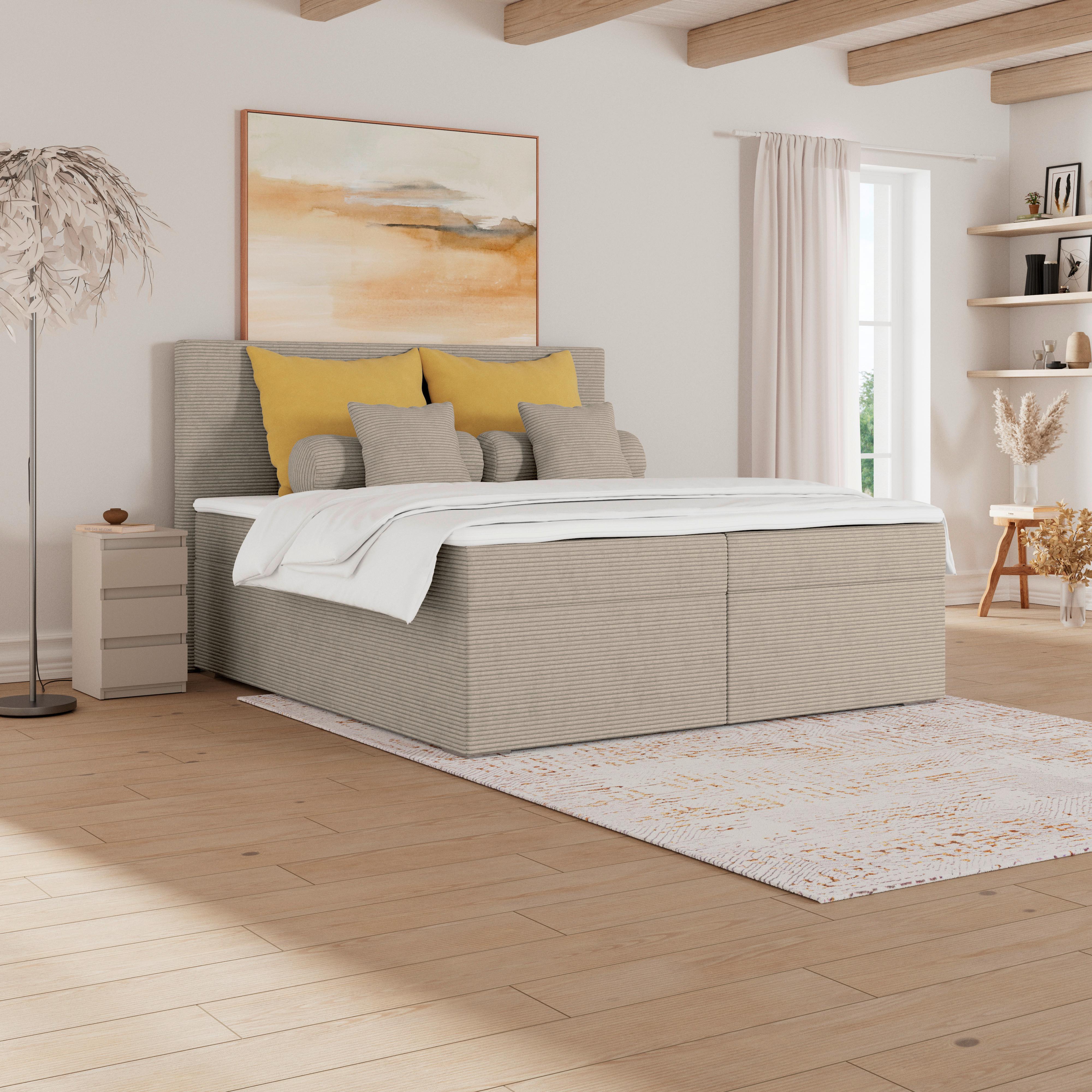 Čalúnená posteľ ADRIA 180x200 cm, bahenná hnedá - bahenná hnedá/chrómová, Konventionell, drevo/textil (180/200cm)