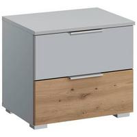 NOČNÝ STOLÍK ALABAMA - svetlosivá/dub artisan, Modern, kompozitné drevo (47/43/42cm)