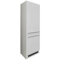 Skrinka na vstavané spotrebiče JACQUELINE š: 60 cm - biela/biela s vysokým leskom, Lifestyle, kompozitné drevo/plast (60/211/57cm) - MID.YOU