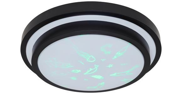 LED-Deckenleuchte Lana Ø 41 cm mit Farbwechsler - Schwarz/Weiß, MODERN, Kunststoff/Metall (41/10cm) - Luca Bessoni