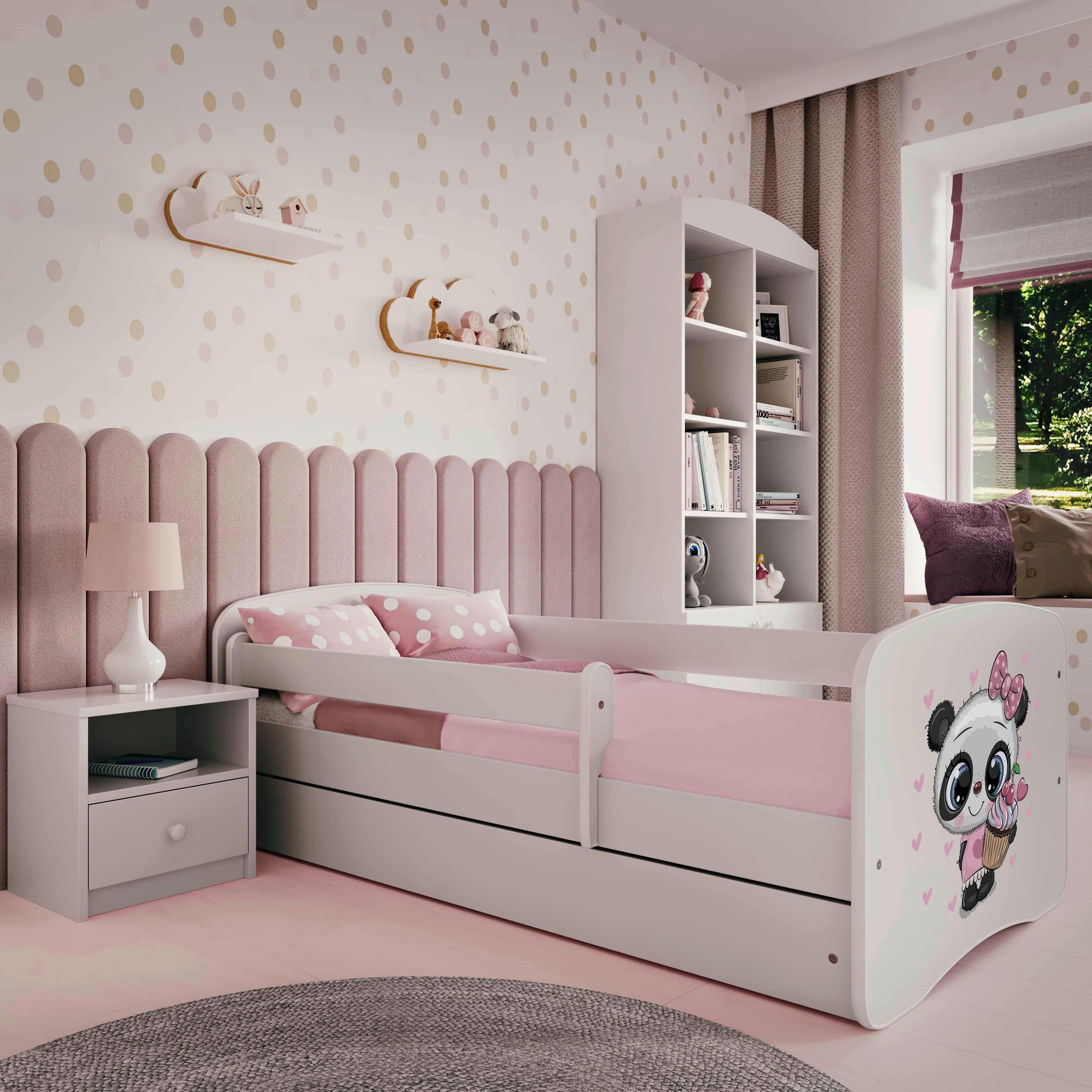 Kinder-/Juniorbett Babydreams inkl. Matratze 80x160 - Birkefarben/Weiß, MODERN, Holz/Holzwerkstoff (80/160cm) - MID.YOU