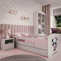 Kinder-/Juniorbett Babydreams inkl. Matratze 80x160 - Birkefarben/Weiß, MODERN, Holz/Holzwerkstoff (80/160cm) - MID.YOU