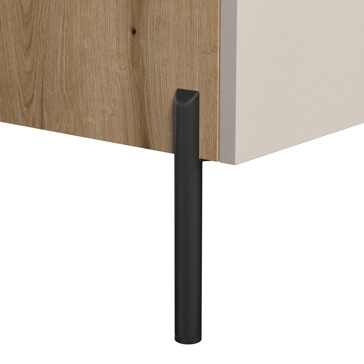 Phonotisch Hong Kong Eichefarben Kaschmir B: 160 cm - Kaschmir/Eichefarben, Trend, Holzwerkstoff (160/71,9/37,5cm)