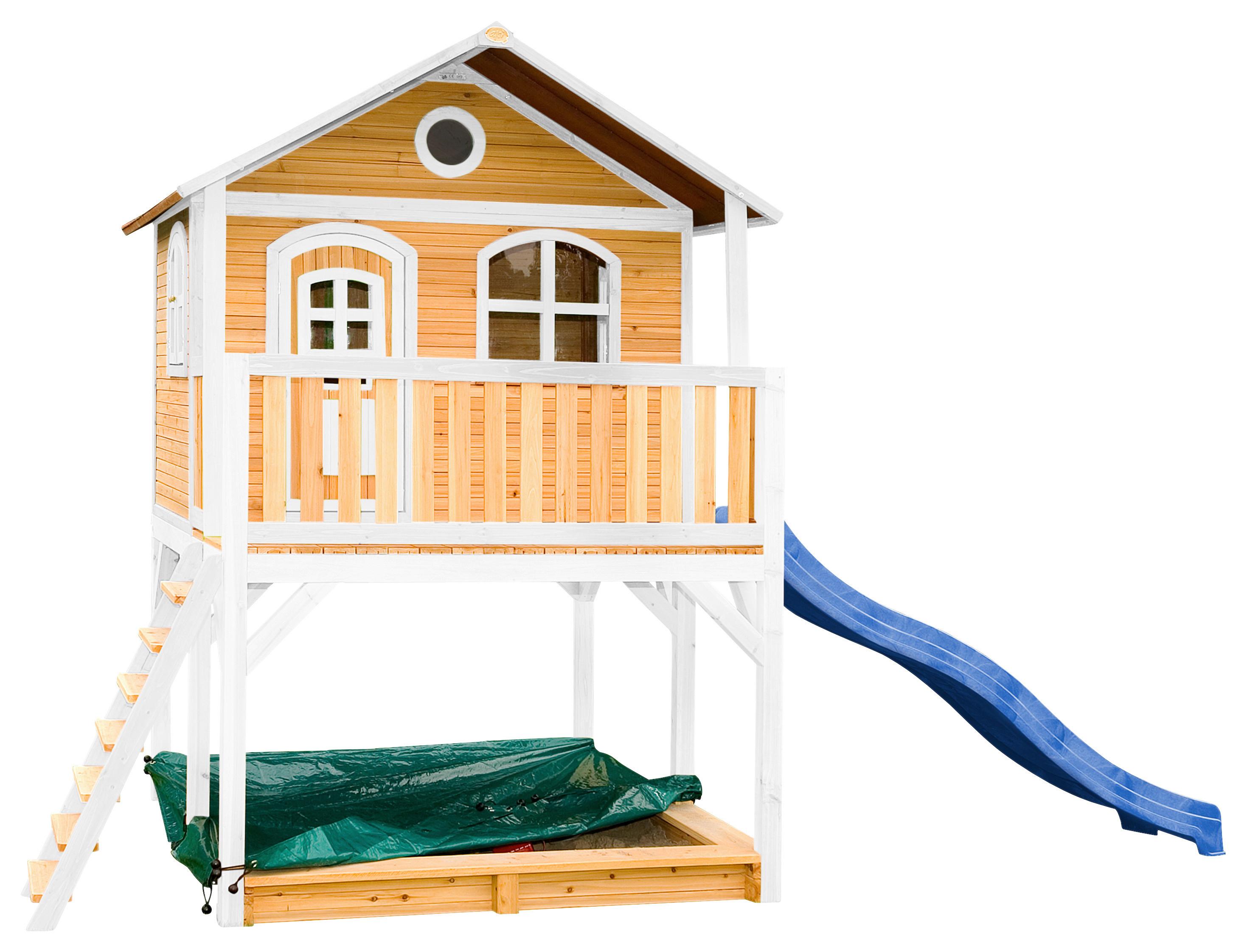 Spielhaus A030.042.31 - Blau/Braun, KONVENTIONELL, Holz (432/293/212cm) - Ambia Garden