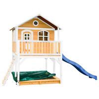 Spielhaus A030.042.31 - Blau/Braun, KONVENTIONELL, Holz (432/293/212cm) - Ambia Garden
