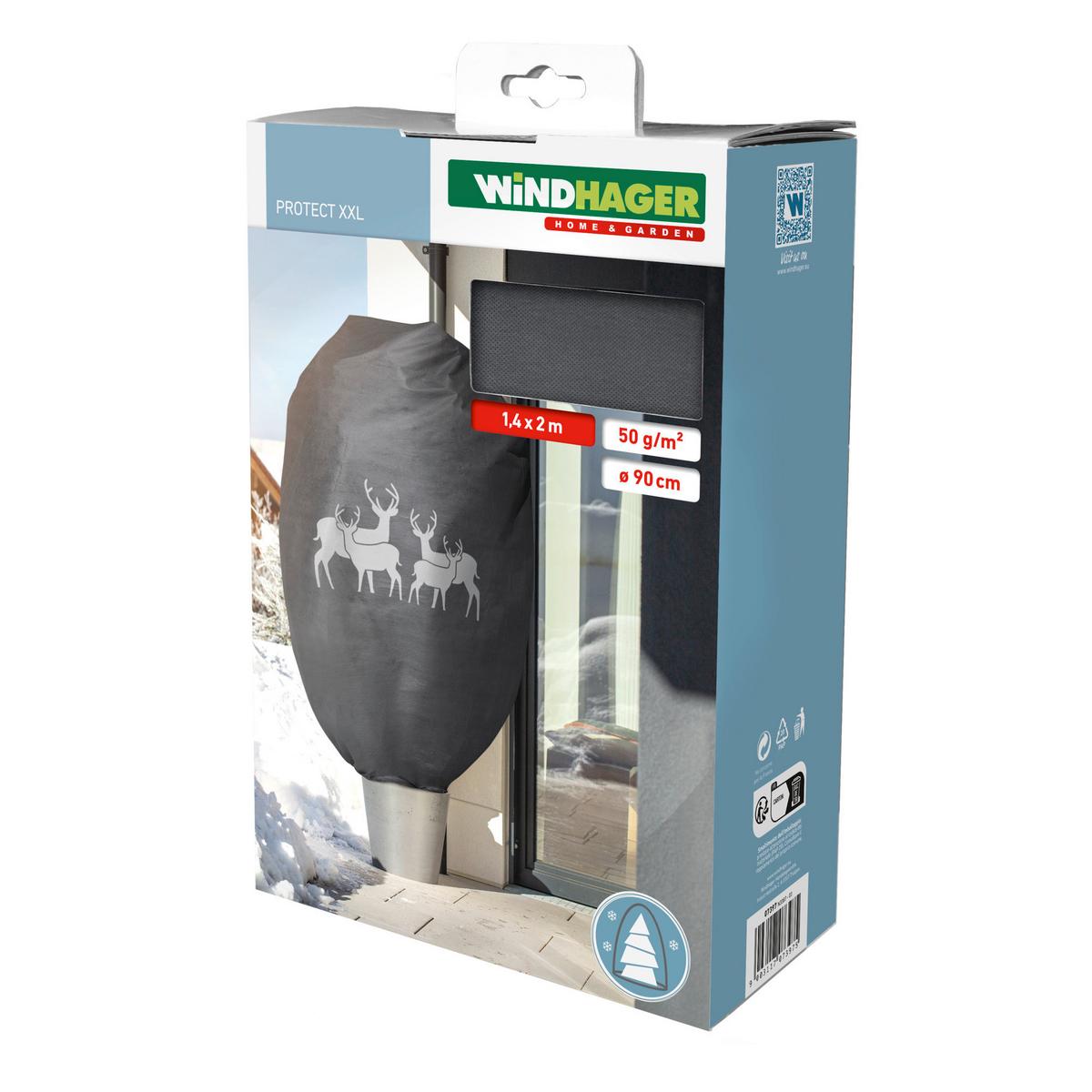 Wintervlieshaube, 140x200 Cm 140x200 Cm - Schwarz, Basics, Kunststoff (140/200/50cm) - Windhager