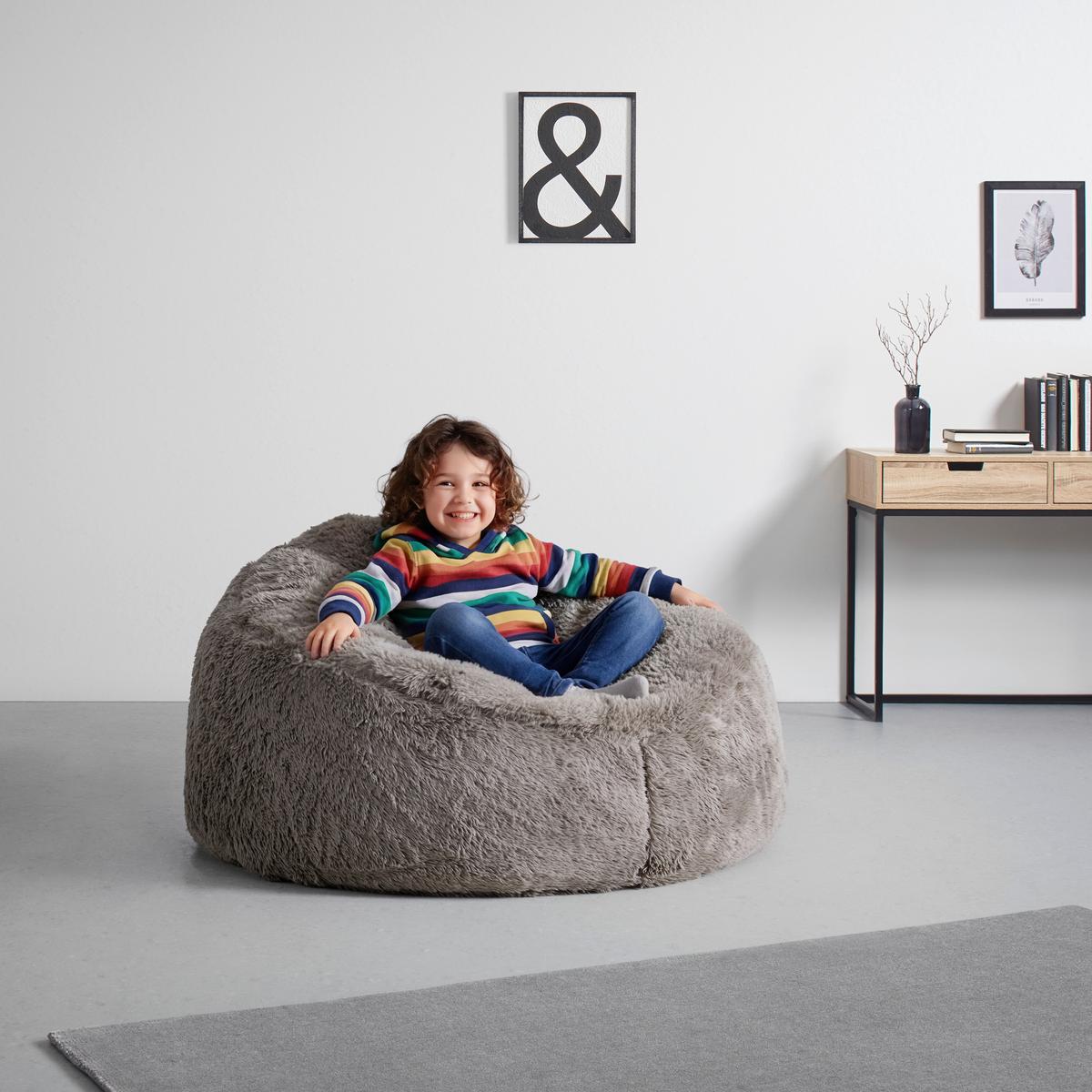 Sedací vak COLORADO, sivý plyš, 700L - sivá, Modern, textil (125/70/125cm) - Mömax