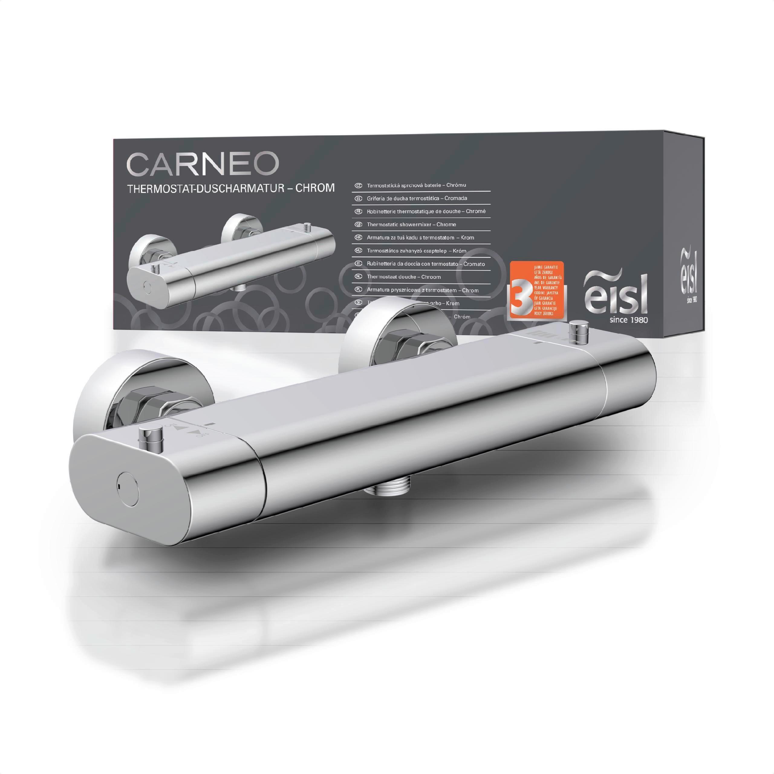 Duscharmatur Carneo Chrom - Silberfarben, Design, Metall (8,4/3,4/27,2cm) - Schütte
