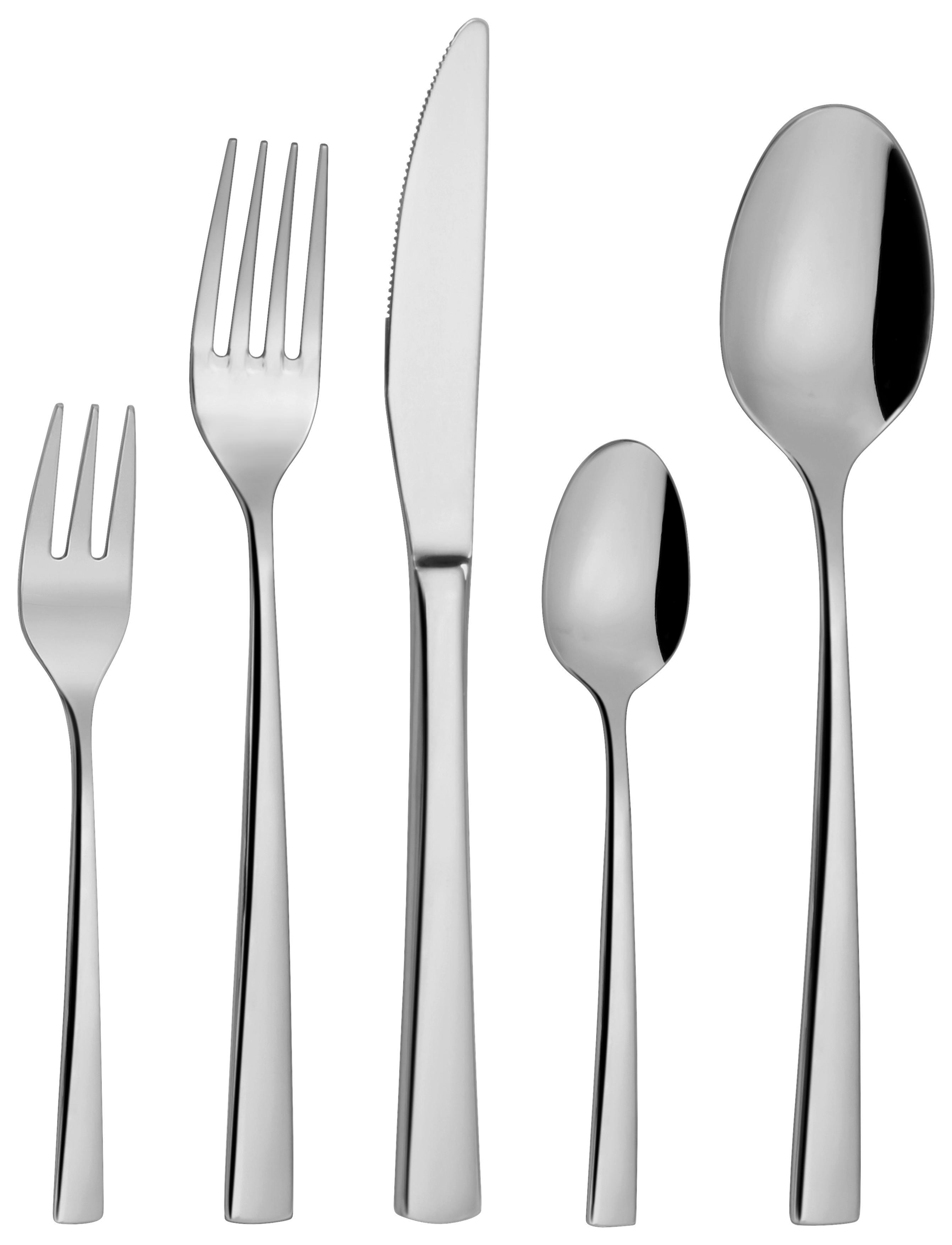 Besteckset 30-teilig Ben für 6 Personen - Edelstahlfarben, KONVENTIONELL, Metall - James Wood