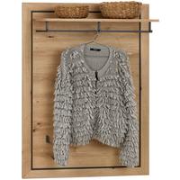 Garderobenpaneel Harvey Eiche Dekor Hutablage B: 82 cm - Eichefarben/Anthrazit, LIFESTYLE, Holzwerkstoff (82/115/30cm)