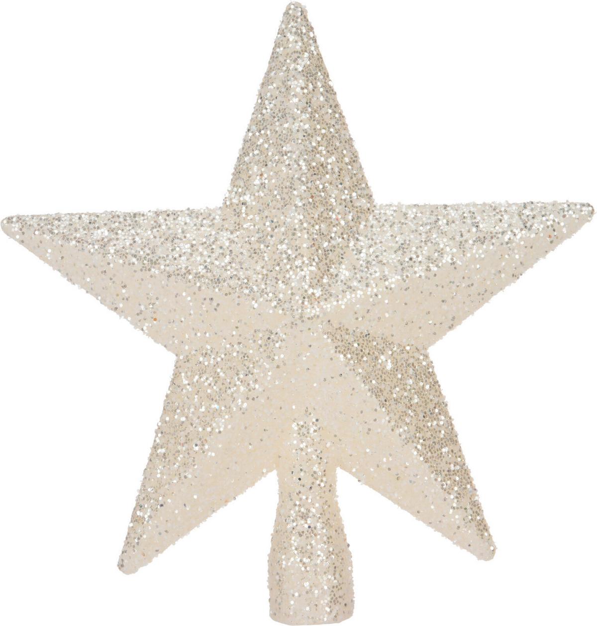 Christbaumspitze Goldie - Champagner/Goldfarben, Basics, Kunststoff (19/5/19cm)