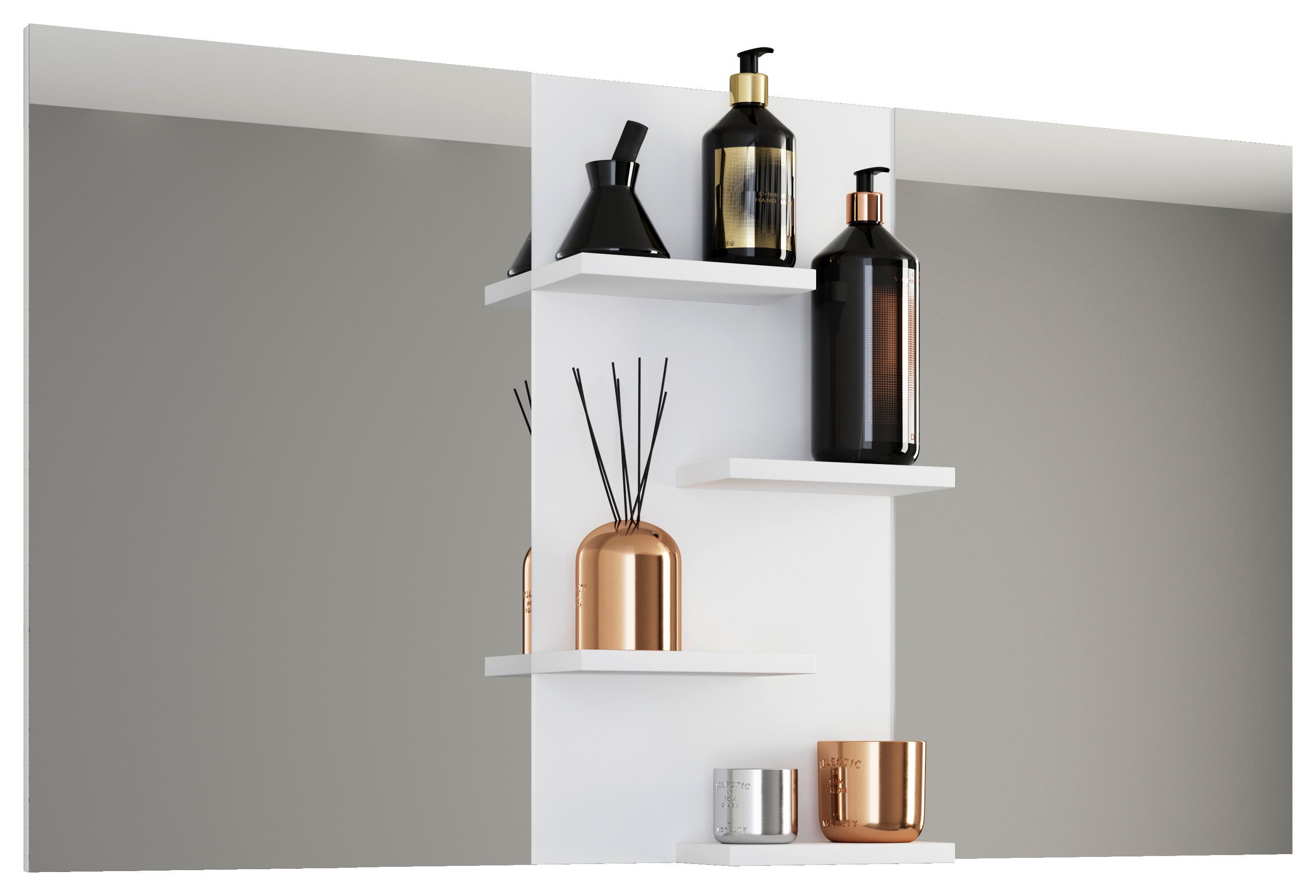 Badspiegel Budasi BxH 112x59 cm - Weiß, MODERN, Holzwerkstoff (112/59/11,5cm) - MID.YOU