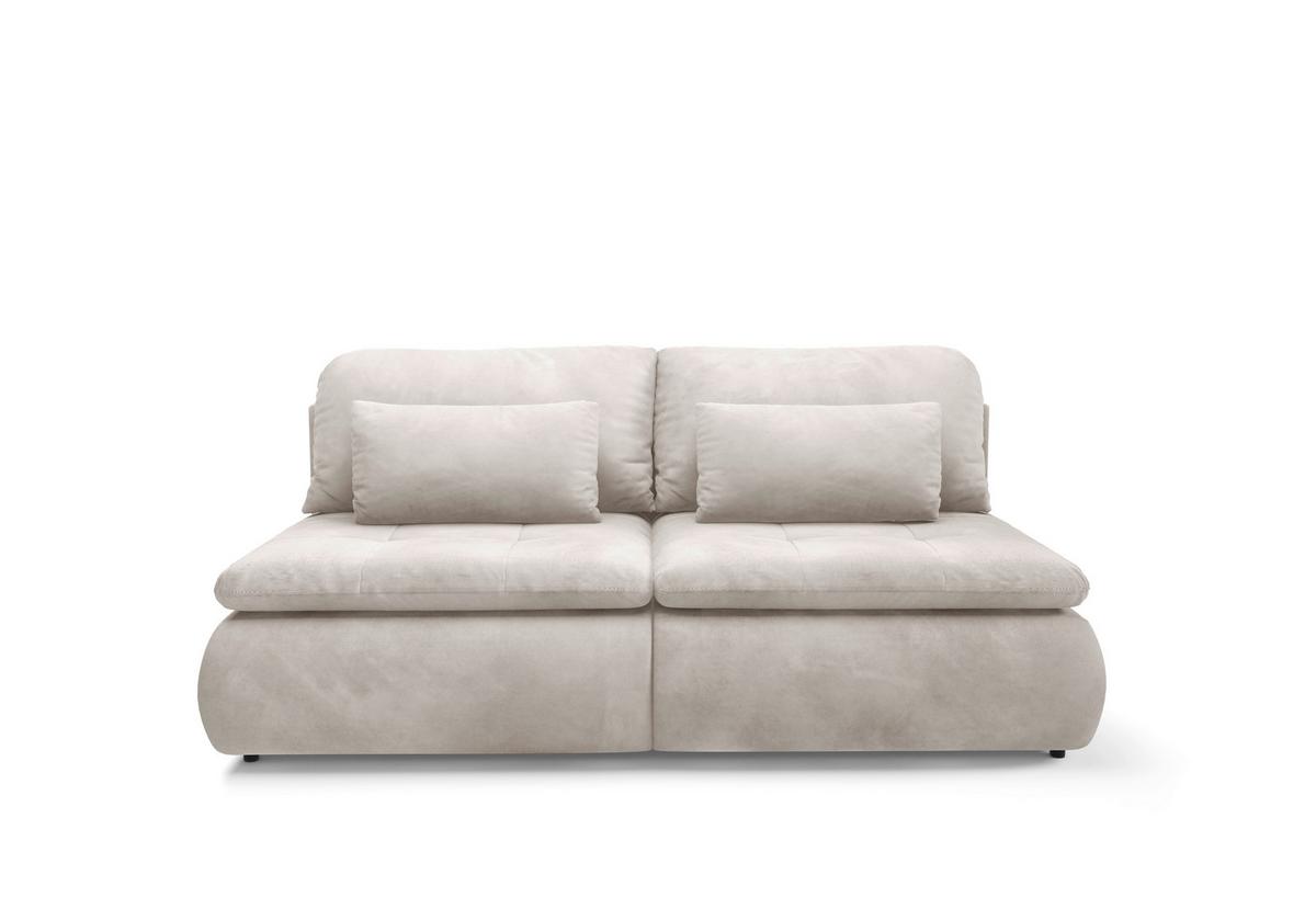 Schlafsofa Mystic Creme B: 220cm - Creme/Schwarz, Design, Textil (220/94/114cm) - Livetastic