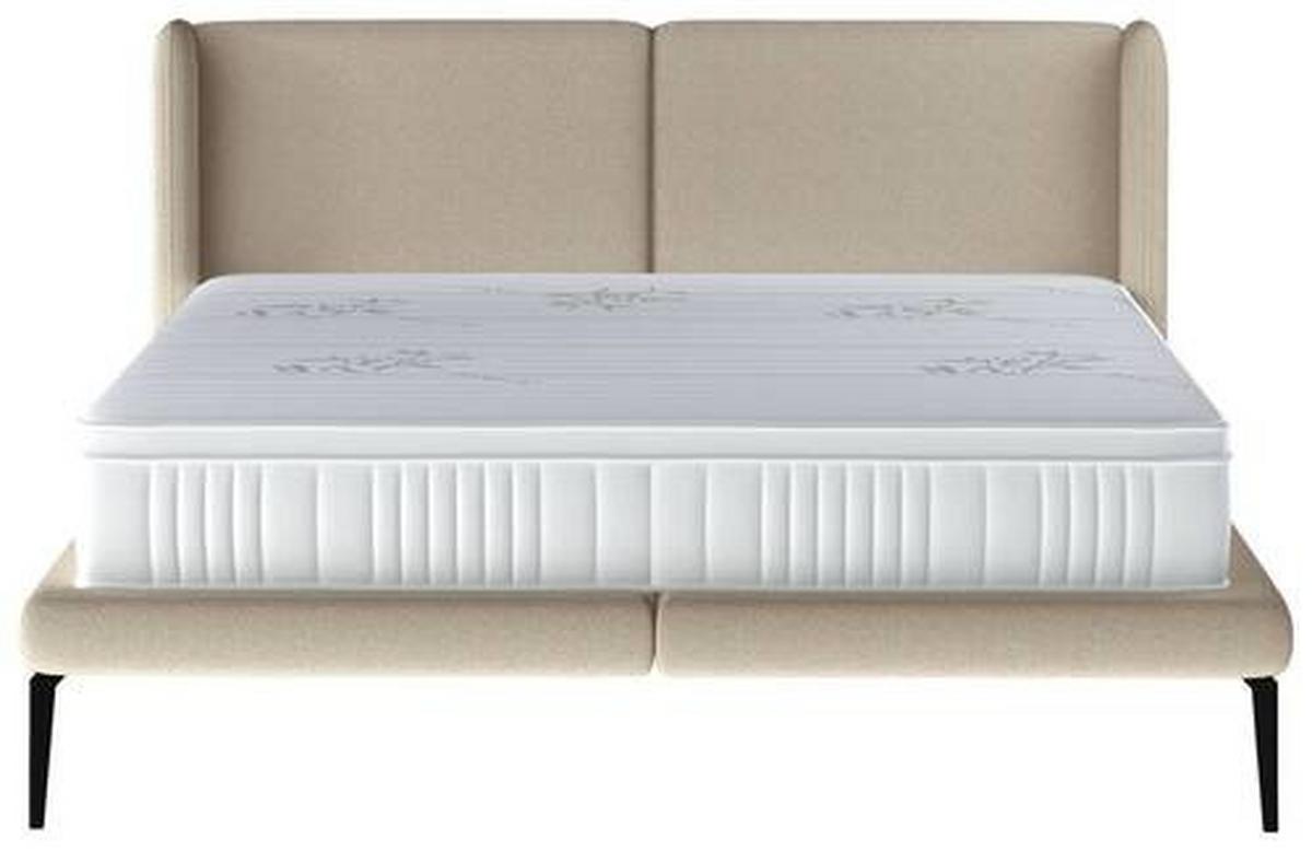 Polsterbett +matratze 180x200 Tessina Now Or Never Cognac - Cognac/Creme, MODERN, Textil (180/200cm) - Livetastic