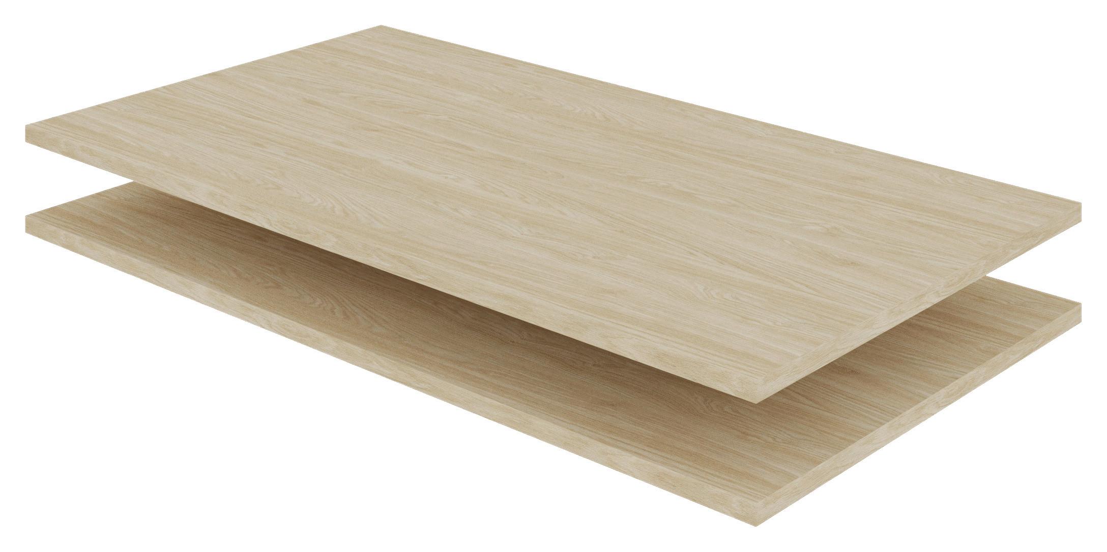 Einlegeböden Unit im Set für Schrankserie Unit 87,9x55,1 cm - Eichefarben, MODERN, Holzwerkstoff (87,9/1,8/55,1cm) - Ondega