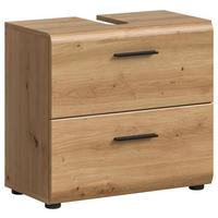 Skrinka pod umývadlo Ice Dub Artisan - čierna/dub artisan, Basics, kompozitné drevo/plast (60/55/30cm) - MID.YOU