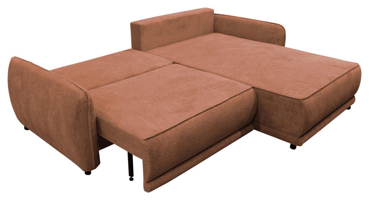 Ecksofa Fresh Rostfarben 264x195 cm - Rostfarben/Beige, Design, Textil (264/195cm) - MID.YOU