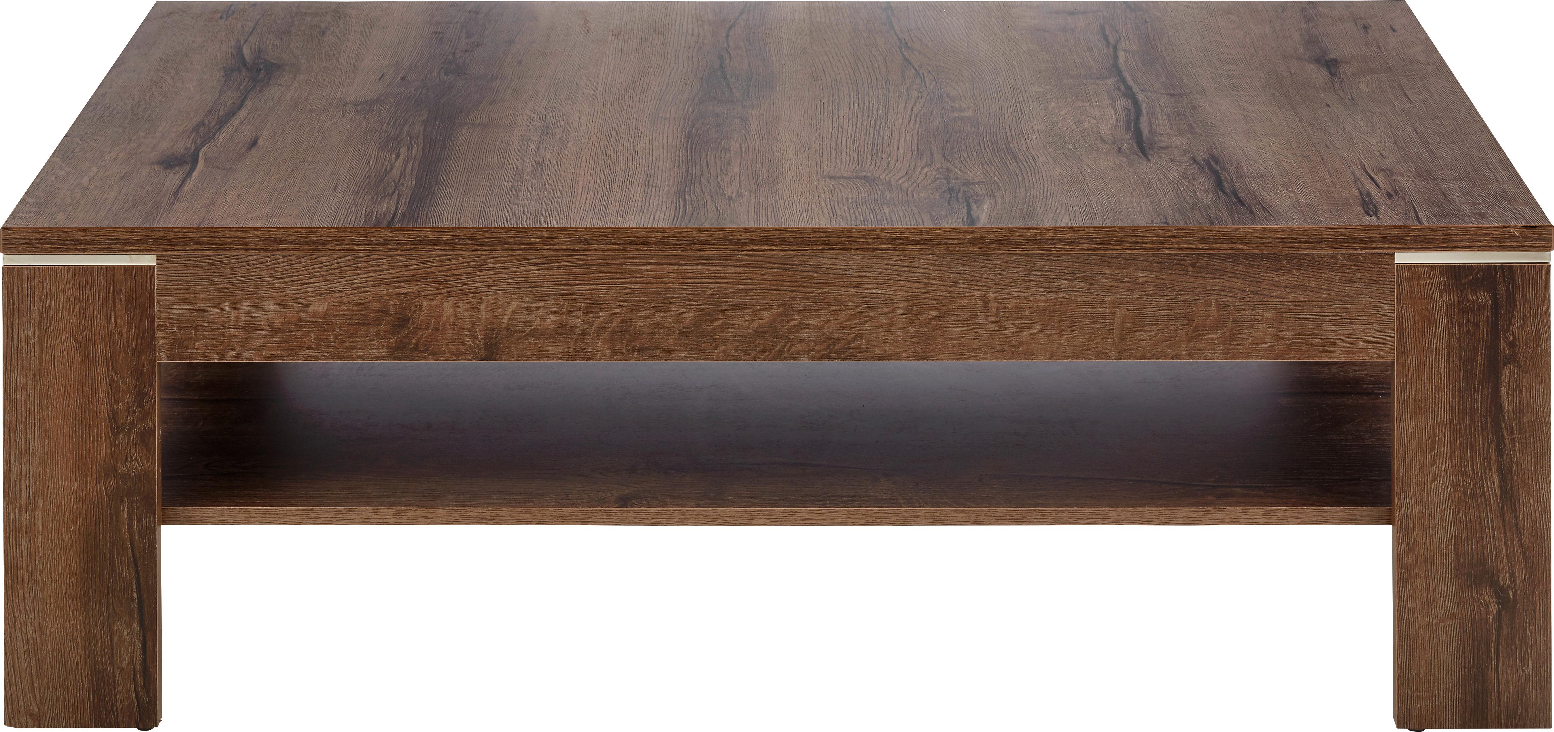Konferenčný Stolík Tokio/lacjum - farby dubu/bahenná hnedá, Moderný, kov/kompozitné drevo (120/43/75cm) - Based