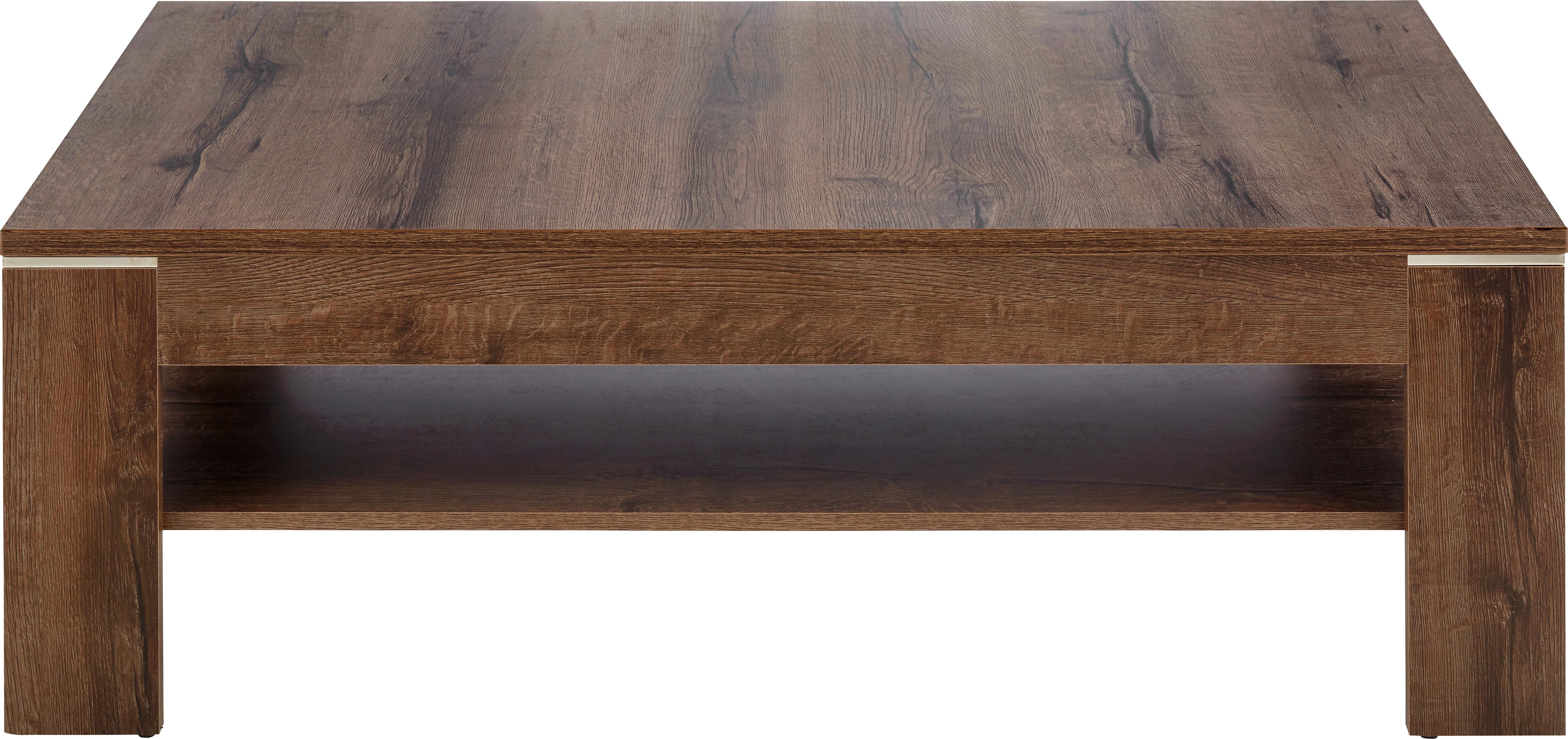 Konferenční Stolek Tokio/lacjum - barvy dubu/jílová barva, Moderní, kov/kompozitní dřevo (120/43/75cm) - Based
