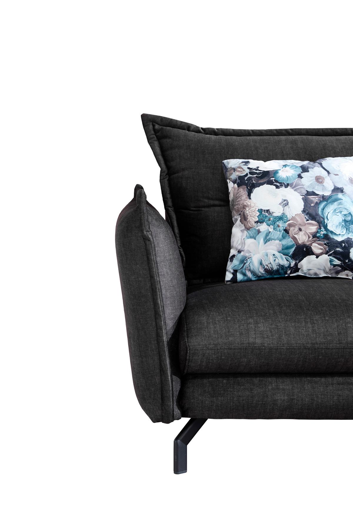 Ecksofa Lava Anthrazit S: 255/180 cm - Türkis/Anthrazit, MODERN, Textil (255/180cm) - Livetastic