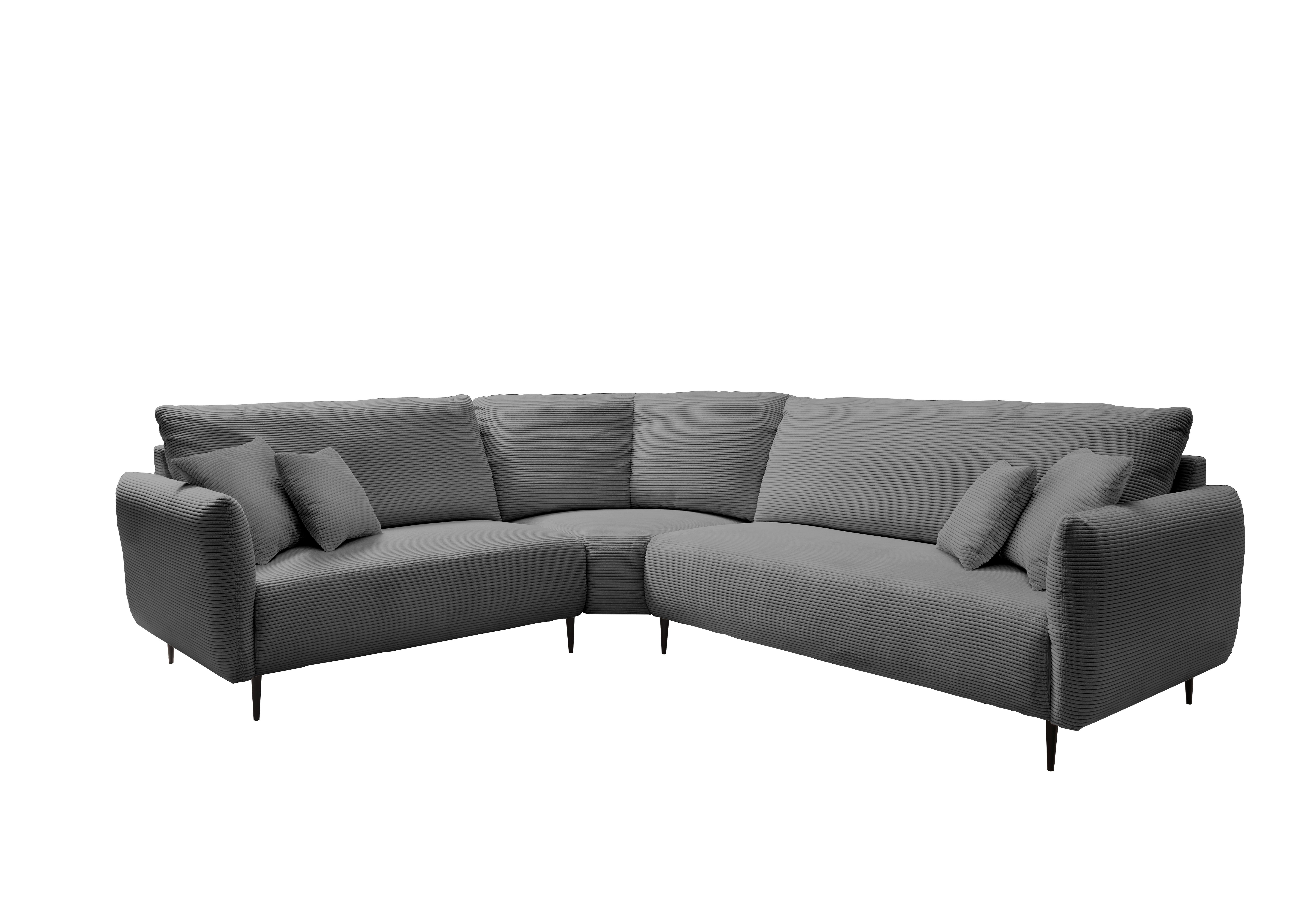 Ecksofa Vanilla Grau S: 256x294 cm - Schwarz/Grau, Design, Textil (256/294cm) - Livetastic
