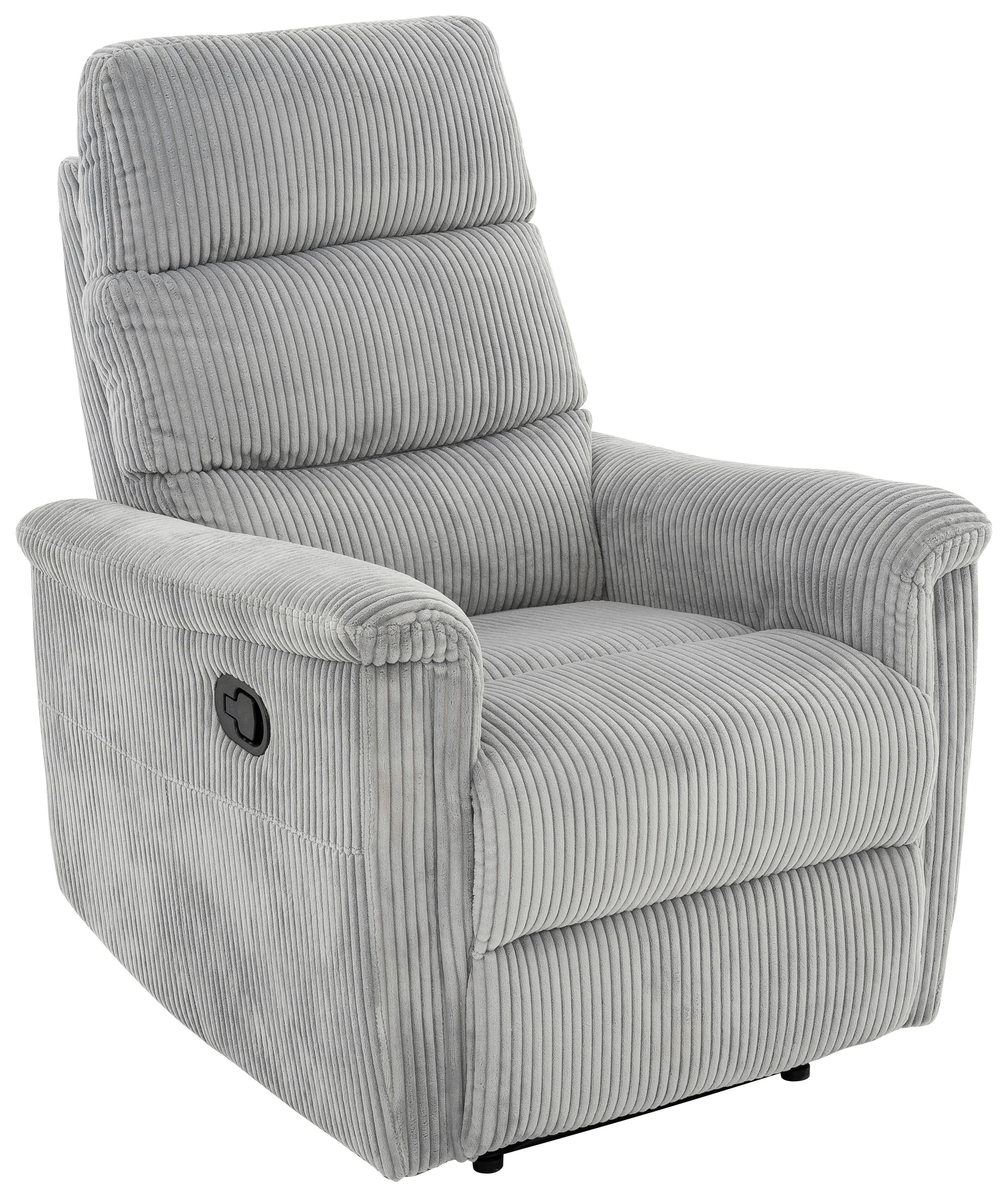 Relaxsessel Xeno Hellgrau B: 78 Cm - Hellgrau/Schwarz, Design, Textil/Metall (78/108/89cm) - Livetastic
