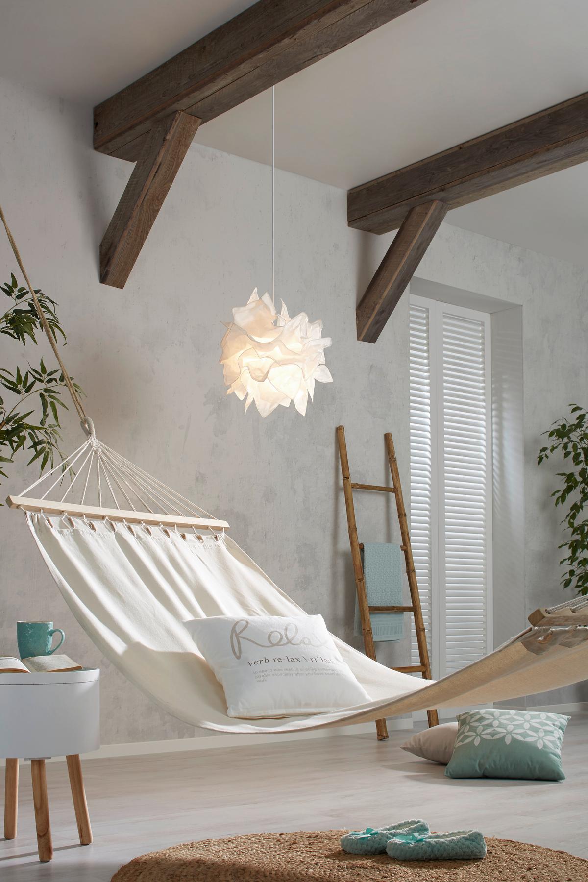 HOUPACÍ SÍŤ RELAX - přírodní barvy, dřevo/textil (100/200cm) - Mömax