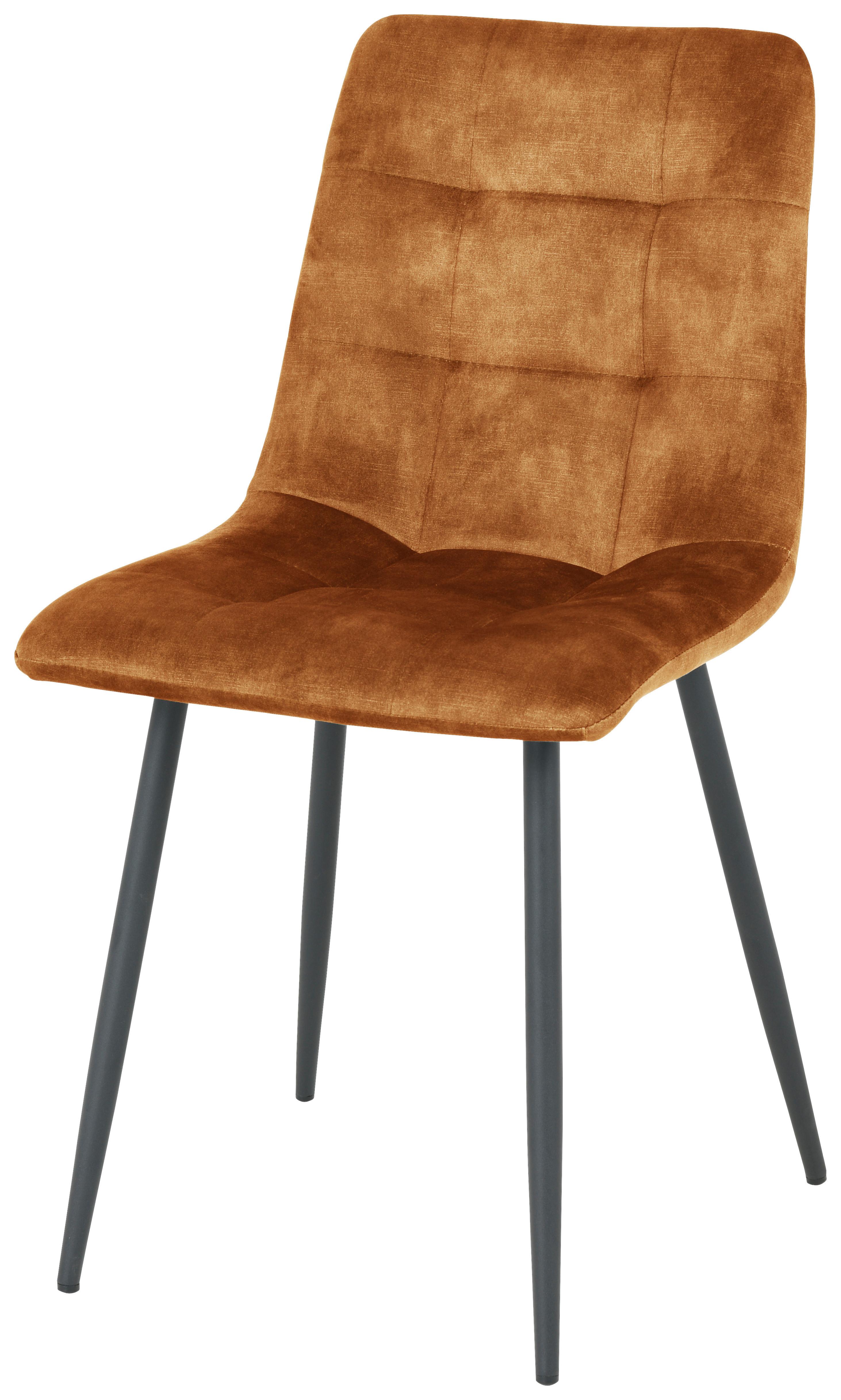 Szék Lech - fekete/arany, Konventionell, textil/fa (45/88/55cm) - Best Price