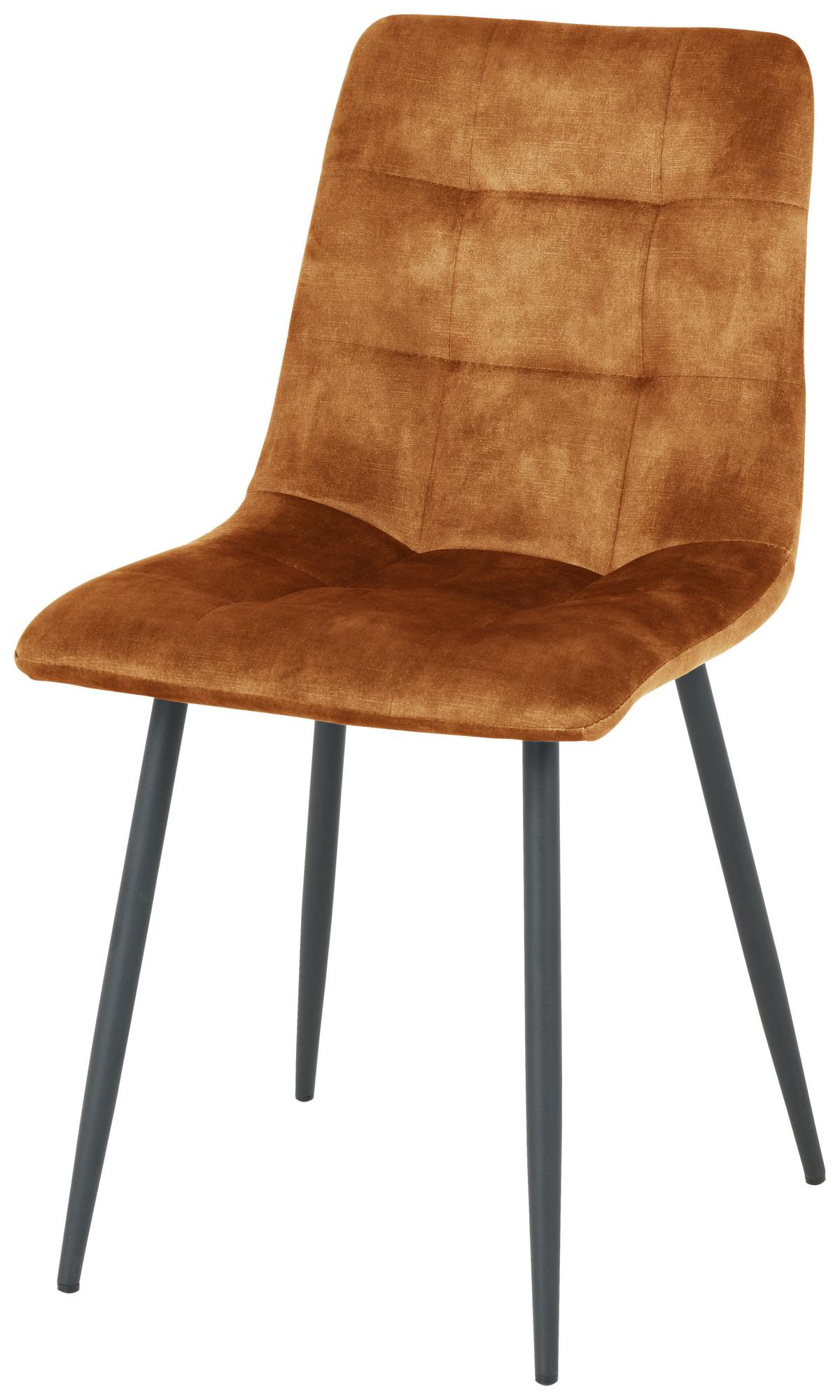 ČTYŘNOHÁ ŽIDLE LECH - černá/barvy zlata, Konvenční, kov/dřevo (45/88/55cm)