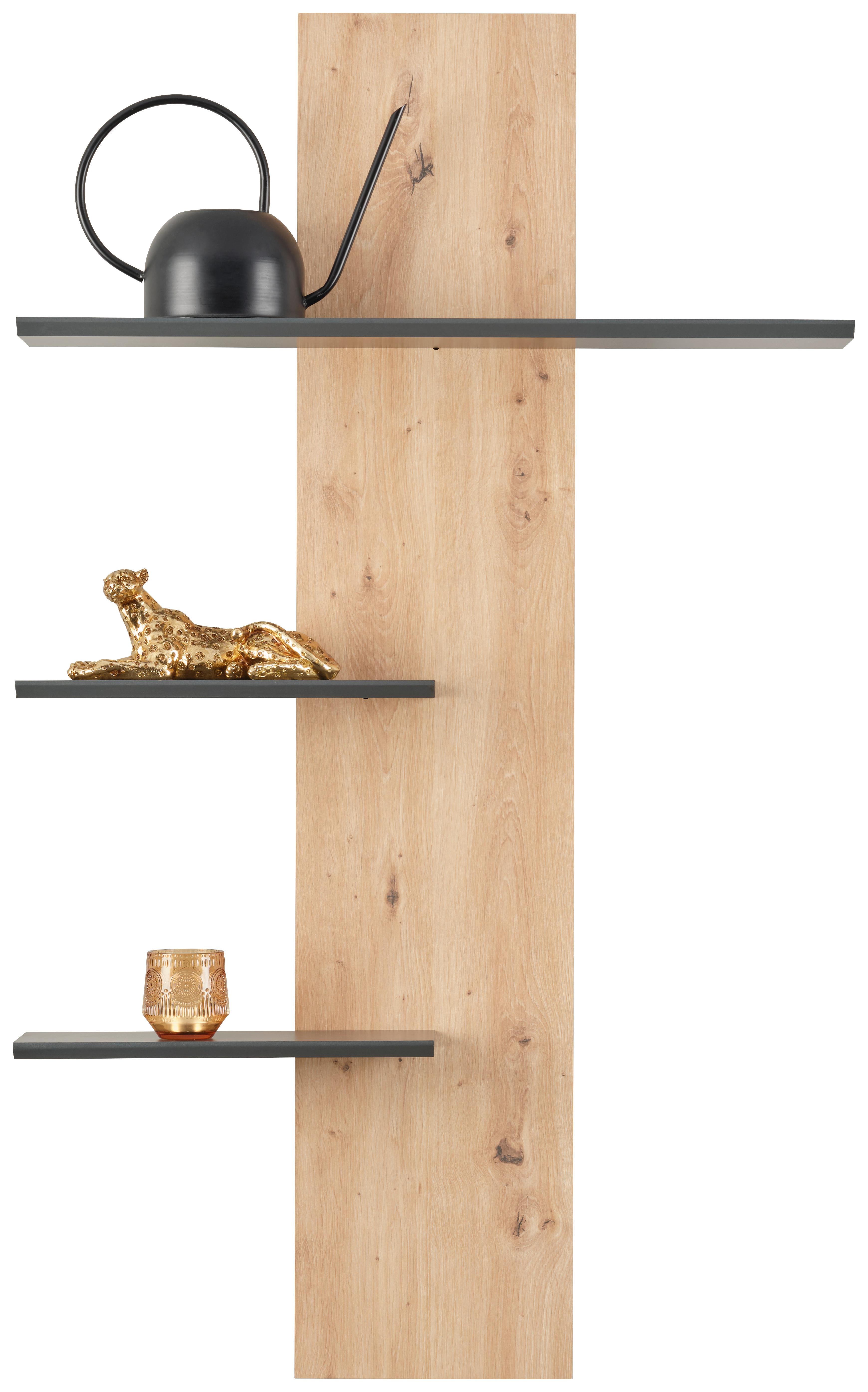 Wandboard Jake Anthrazit/Eiche Dekor B: 76 cm - Anthrazit/Eiche Artisan, Trend, Holzwerkstoff (76/127,5/18,6cm)