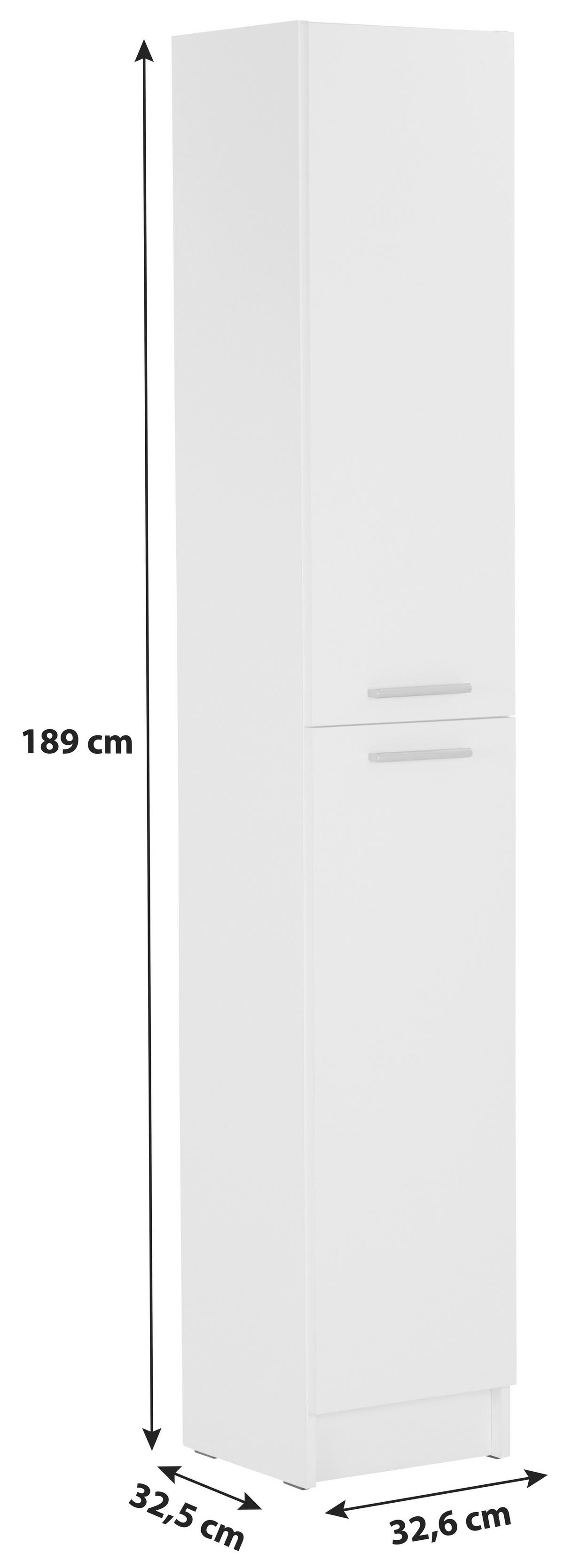 Magasszekrény Verona - fehér, Konventionell, faalapú anyag (32,6/189/32,5cm)