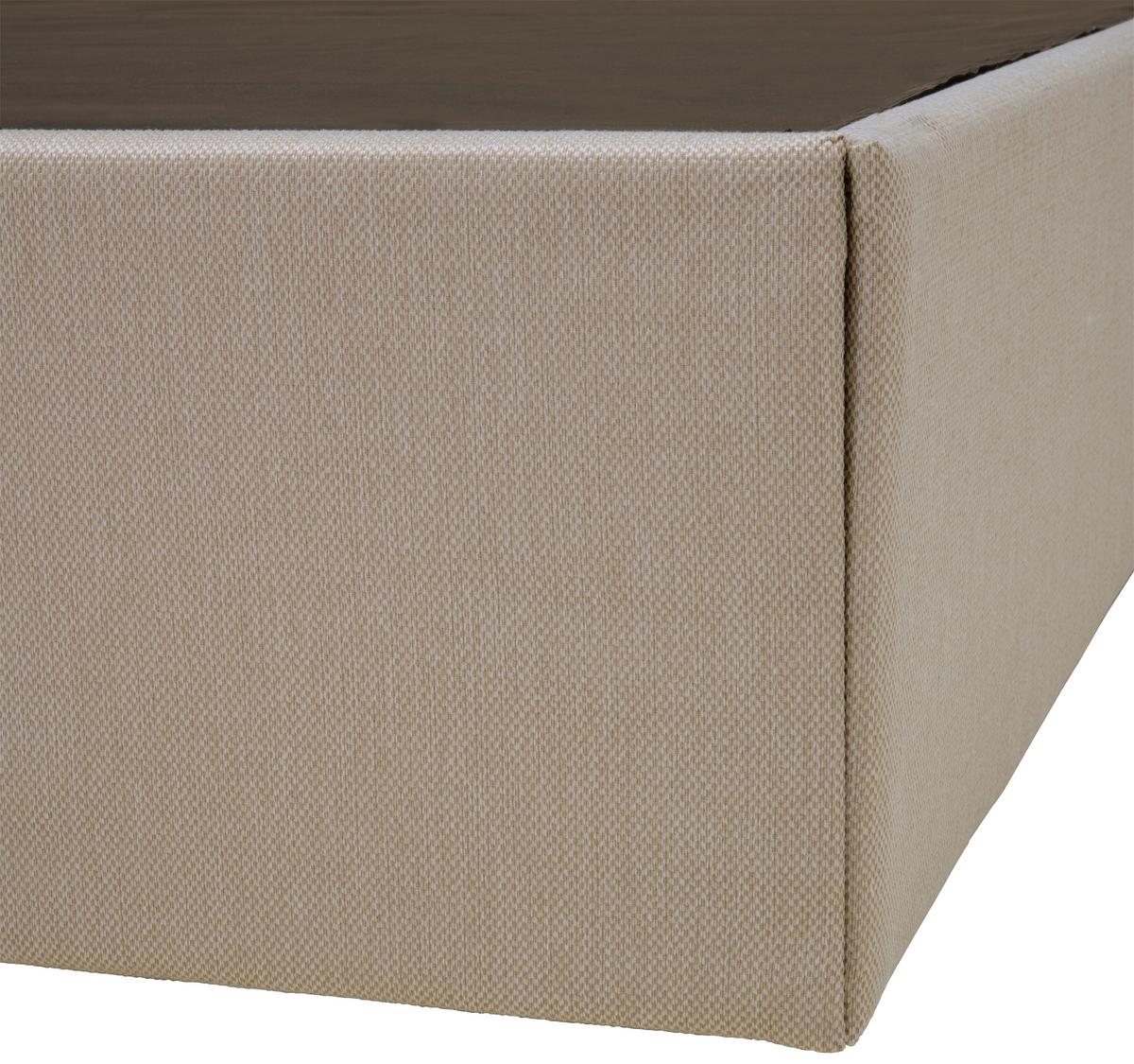 Boxbett Mit Topper 160x200 Cm Anton Beige - Beige, KONVENTIONELL, Holz/Textil (160/200cm) - P & B