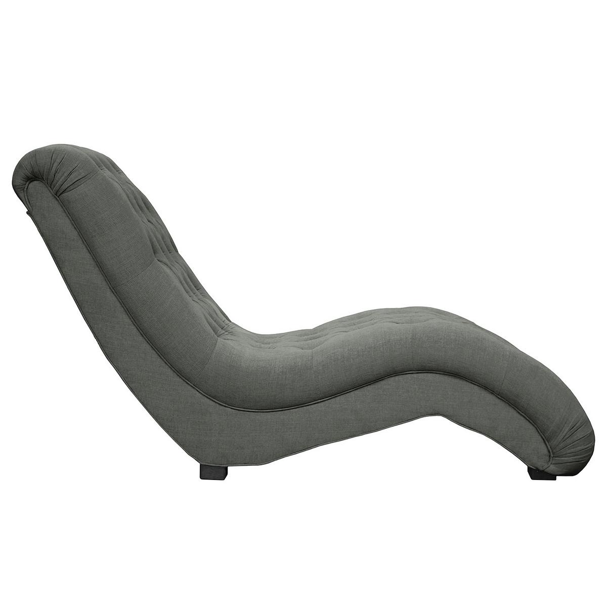 Relaxliege Sofia Grau B: 67 cm - Schwarz/Grau, Design, Textil (67/90/159cm) - P & B