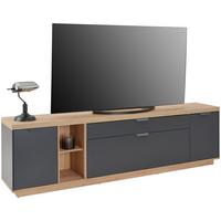 TV-Element Jake Anthrazit/Eiche Dekor B: 213cm - Anthrazit/Eiche Artisan, Trend, Holzwerkstoff (213/61,5/38cm)
