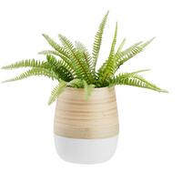 Obal na květináč Naturelle, Ø/V: 16/19cm - bílá/přírodní barvy, Konvenční, přírodní materiály (16/19cm) - Zandiara