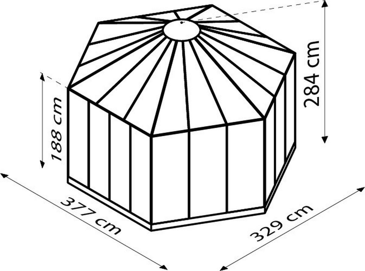 Vogelvoliere Circus 9000 9 M2 - Smaragdgrün, Basics, Metall (336/187,5/383,3cm)