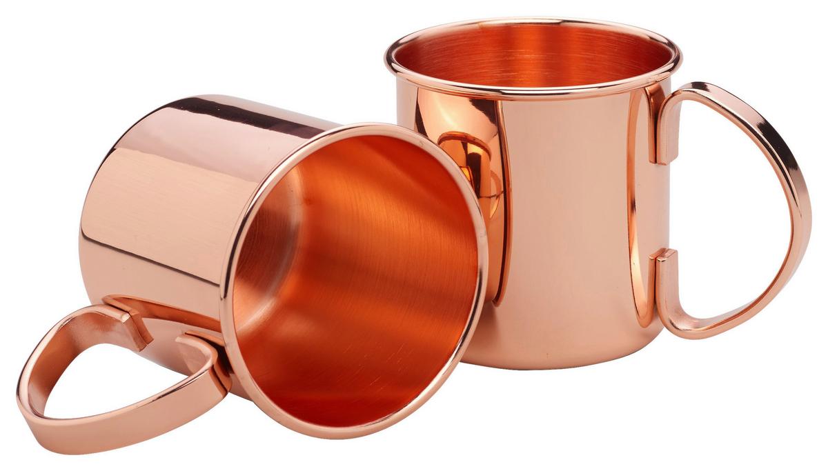 Becherset Echtwerk Kupferbecher-Set - Kupferfarben, Design, Metall (9/13,7cm) - Echtwerk