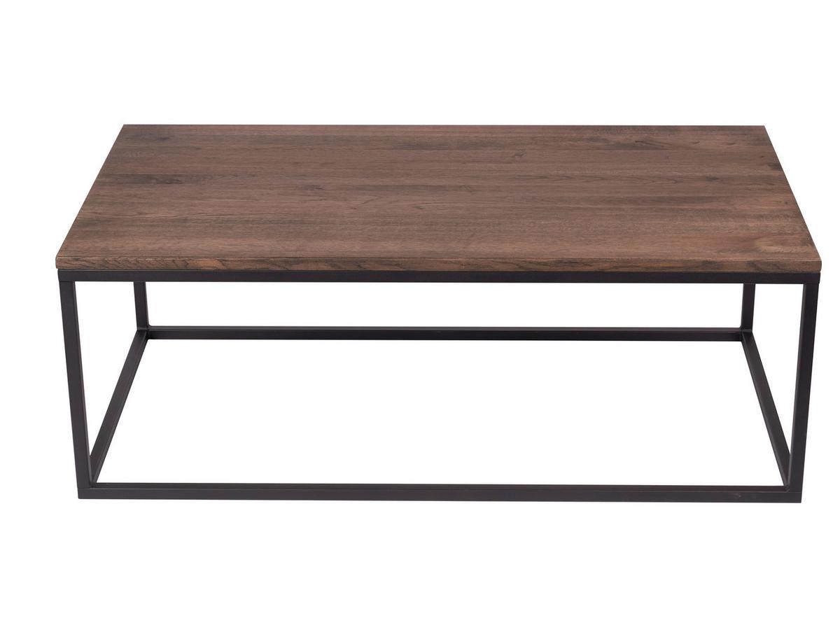 Couchtisch Jonas Schwarz/Eiche dunkel L: 110cm - Eiche dunkel/Schwarz, Natur, Holz/Metall (110/40/60cm)