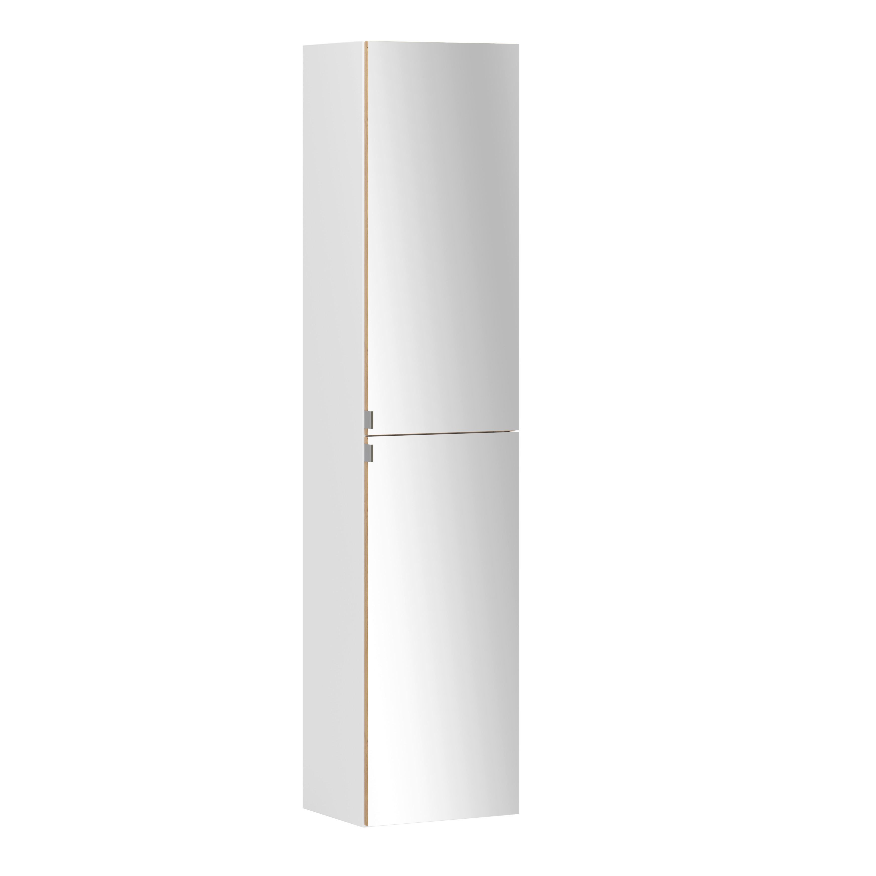 Spiegelschrank Verona Weiß/Wildeiche B: 40cm - Wildeiche/Weiß, Trend, Holzwerkstoff (40/180/35cm) - Held