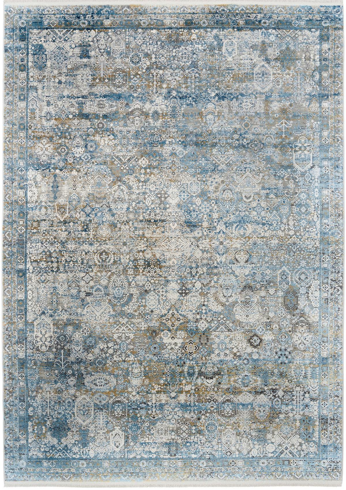 Webteppich Blau/Grau Toulon 67x130 cm - Blau/Grau, Design, Textil (67/130cm) - Dieter Knoll