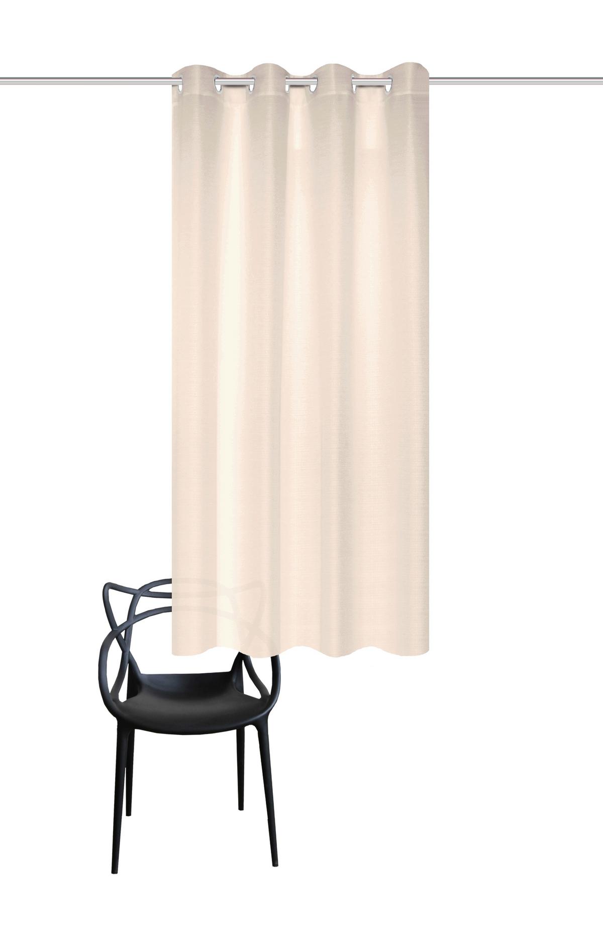 Ösenvorhang Benoga - Beige, Basics, Textil (135/175cm)