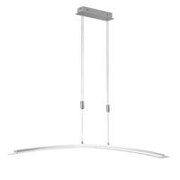 Led-hängeleuchte Metis H: 80-150 Cm Dimmbar - Nickelfarben, Design, Metall (135/9/80-150cm) - Fischer & Honsel