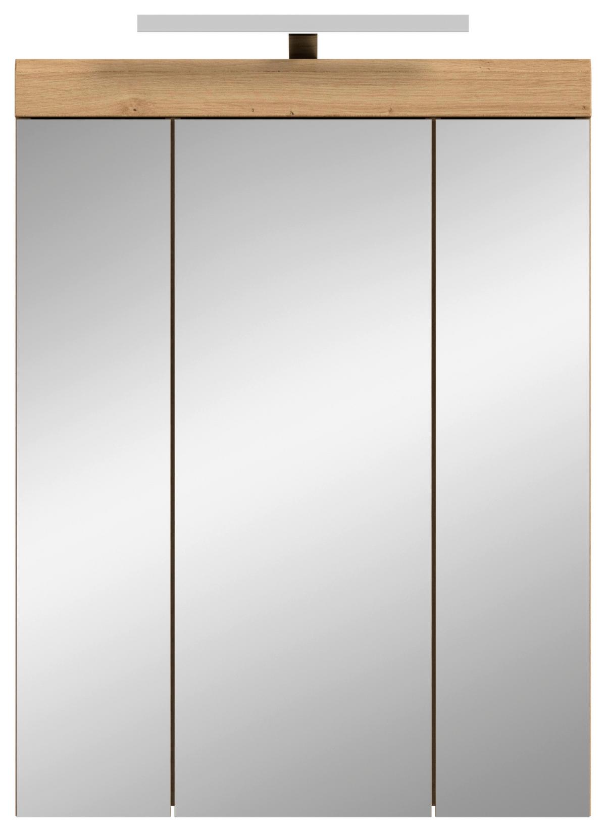 Spiegelschrank Eiche Artisan Dekor Glas - Eiche Artisan, MODERN, Glas/Holzwerkstoff (60/79/18cm) - MID.YOU