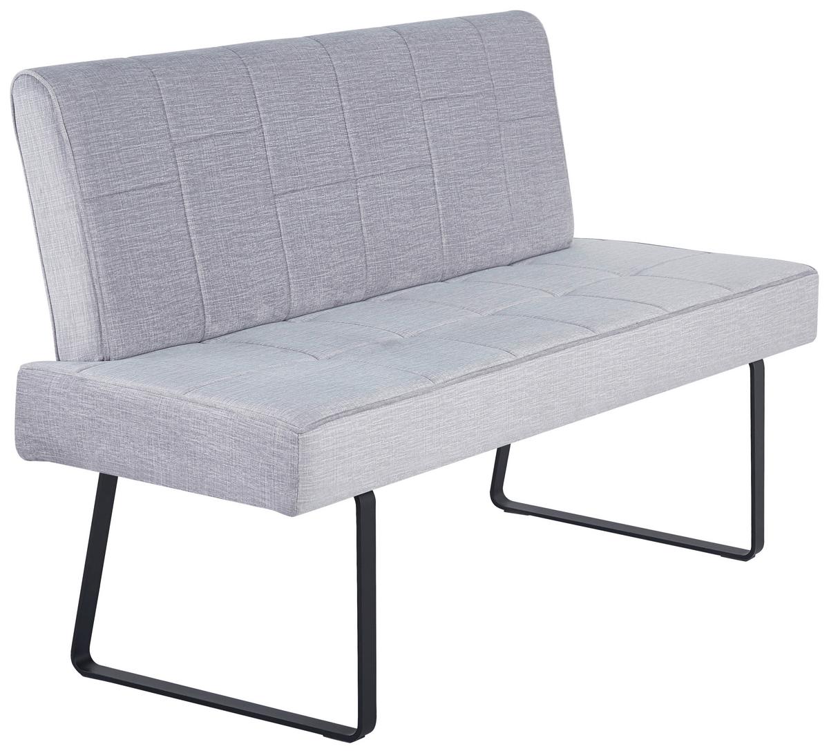 Sitzbank Tilos Mit Lehne Samt Hellbraun, B: 140 Cm - Hellbraun, KONVENTIONELL, Textil/Metall (140/88/62cm) - MID.YOU