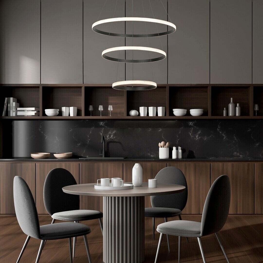 ZÁVĚSNÉ SVÍTIDLO GRETE - bílá/černá, Design, kov/plast (80/150cm)