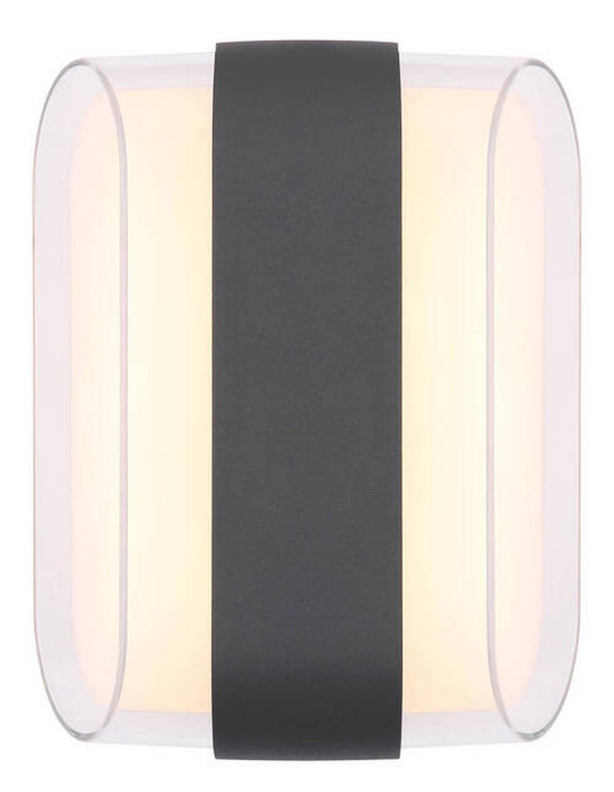 Außenwandleuchte 34315 - Transparent/Anthrazit, Design, Kunststoff/Metall (16/7,8/12,5cm) - Globo